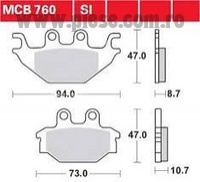 Set placute frana TRW MCB760 - Adly - CAN-AM 250 - Kymco KXR - Maxxer - MXU 250-500 - TGB Blade - Yamaha YZF-R 125 (08-13)